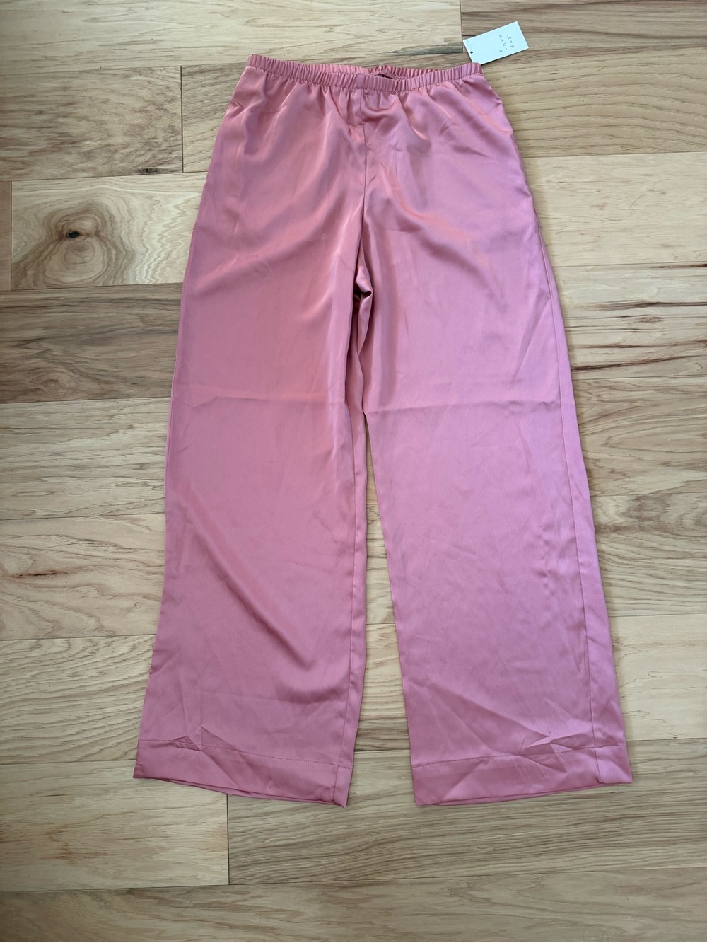 a new day Coral Wide-Leg Satin Pants
